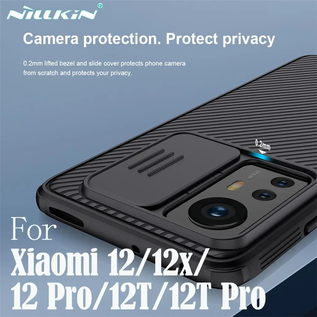 Чехол NILLKIN для Xiaomi Mi 12T Pro 12 12X 12 Pro, защитный чехол CamShield Pro для сдвижной камеры, защитный чехол для Xiaomi Mi 12T, бампер
