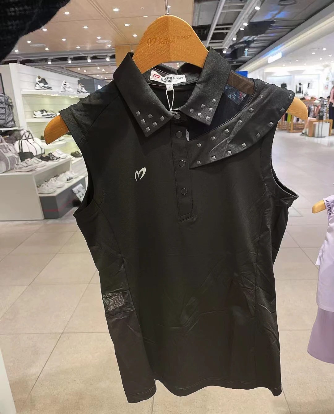 

Golf top women's vest summer thin ice silk stand collar stretch slim breathable sleeveless vest sports