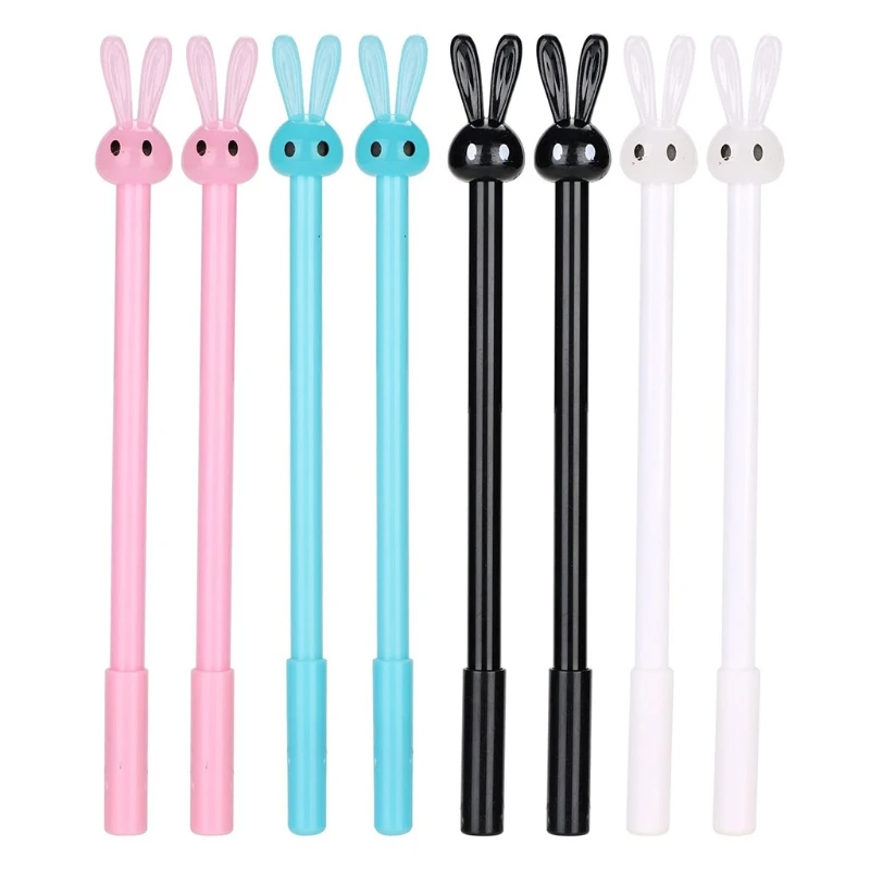 

8 Pcs Lovelty Black Gel Pen Cute Refillable Gel Pen Set 0.5mm Needle Nib School Office Children Auldt Writing Supplies