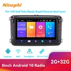 Автомагнитола 2 Din Android 9,0 для VW Passat B6 Amarok Skoda Octavia 2 Leon Golf 5 6, мультимедийный плеер с камерой заднего вида