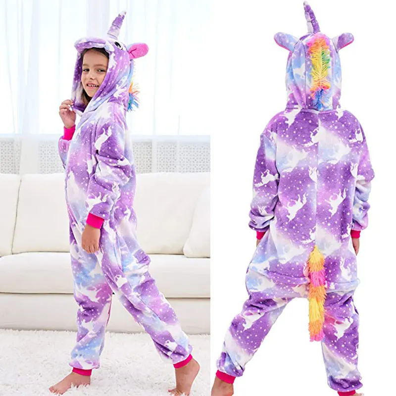 

Зимние комбинезоны для маленьких девочек, кигуруми в виде животных, цельная Пижама для мальчиков, комбинезон в виде панды для младенцев, ком...