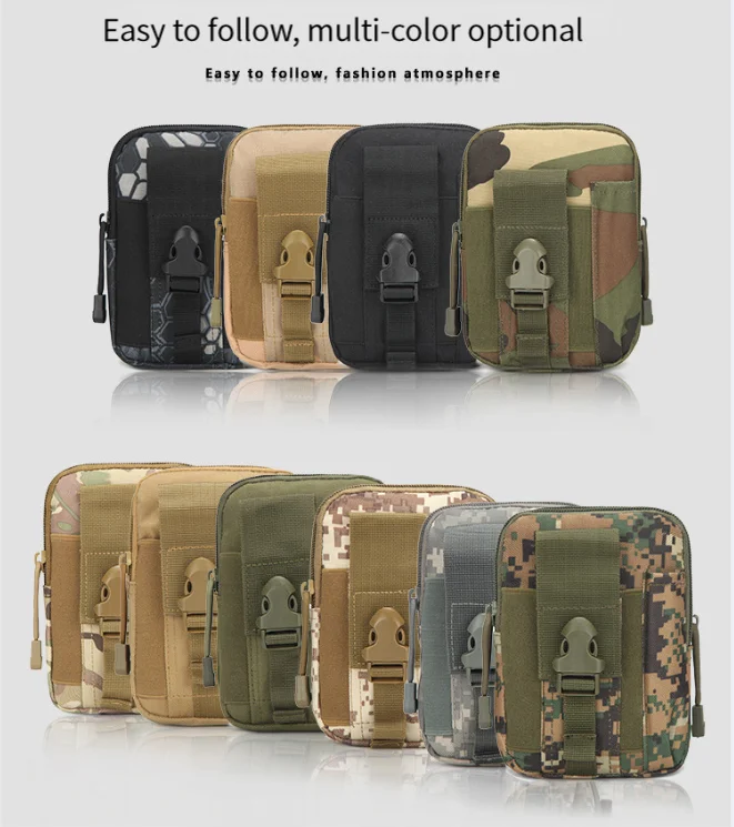 

Men Tactical Pouch Belt Waist Pack Fanny Bag Small Pocket Military Waist Pack Running Pouch Travel Camping Bag Soft Back Package