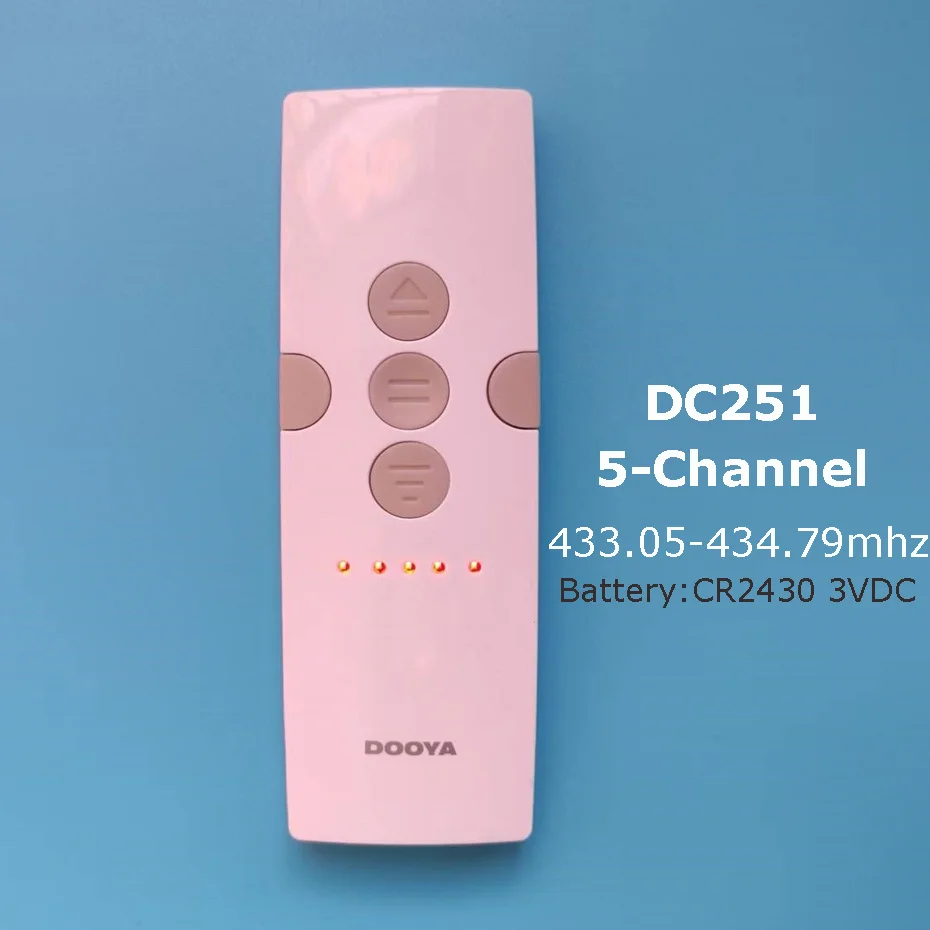Dooya 5-канальный RF433 ручной излучатель DC92/DC251 дистанционное расстояние 30 м для