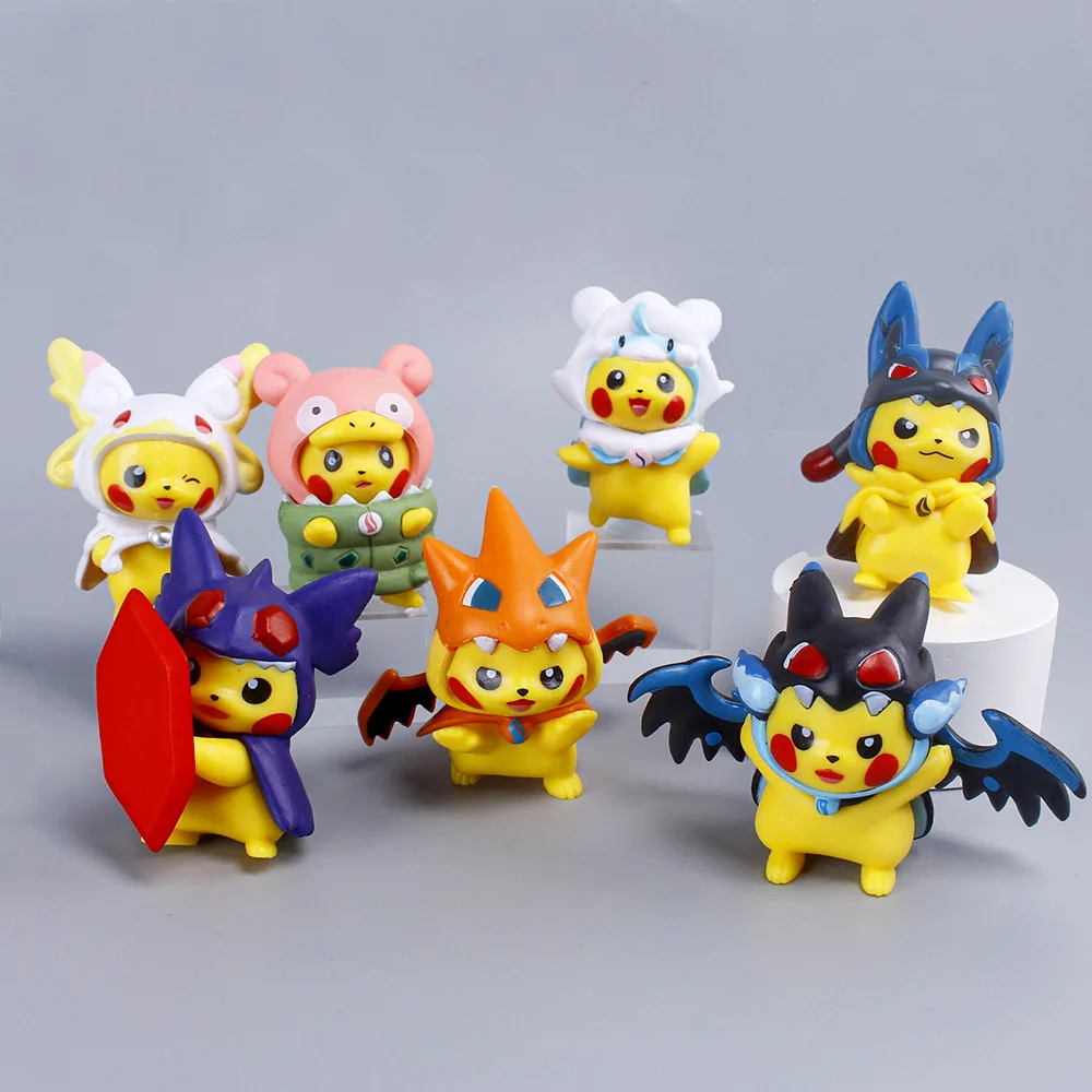 

7.5cm Pokemon Character Toy Set Pikachu Charmander Bulbasaur Squirtle Pvc Character Action Doll Christmas Birthday Gift For Kids