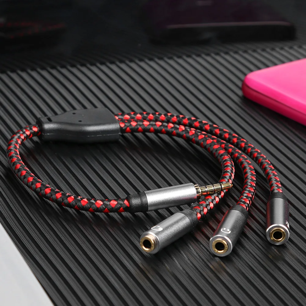 

Аудио-разветвитель, разъем 3,5 мм, наушники, компьютер, портативный AUX-кабель, микрофон, стерео, 1 штекер, 3 гнезда, для IPhone, для Android