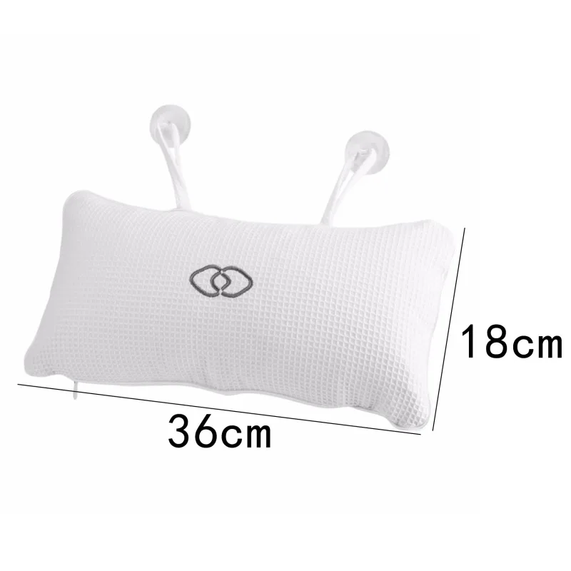 Comfortable Pillow Anti-Slip Bathtub Spa Bath Bathtub Cushion Soft Headrest Suction Cup Bathtub Pillow Accessories