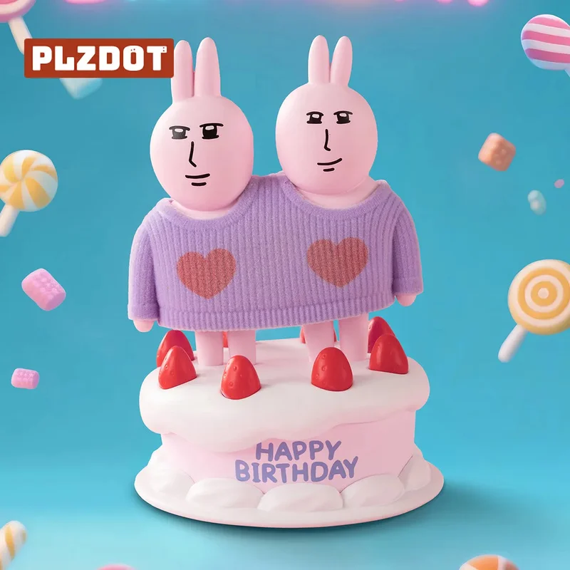 Аутентичный Plzdot, розовый кролик, слепая коробка, красивое настроение, серия, абстрактный кролик, модный орнамент второго поколения, подарок для девочки (art.: 3920d0dfa69bb) - 3920d0dfa69bb