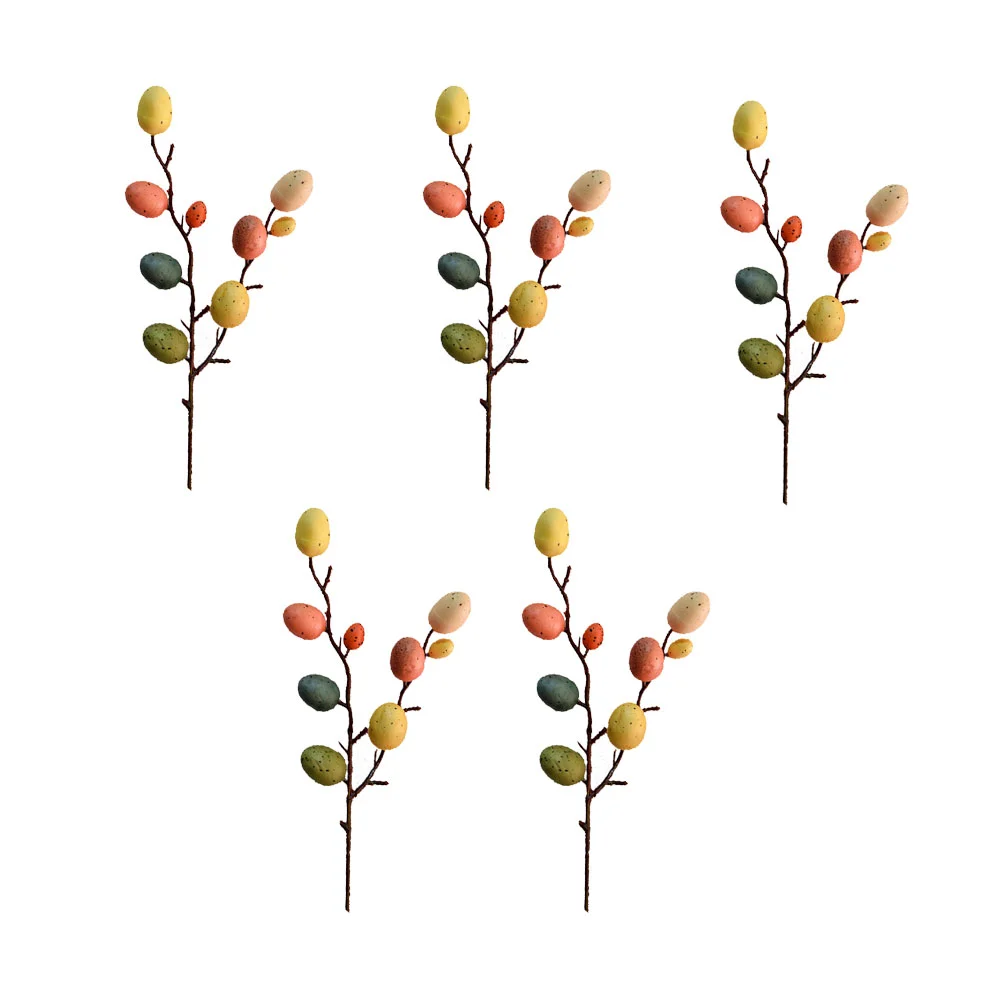 

Easter Egg Picks Flower Tree Artificial Branches Floral Decorations Decor Branch Stems Arrangement Eggs Ornament Fake Spray