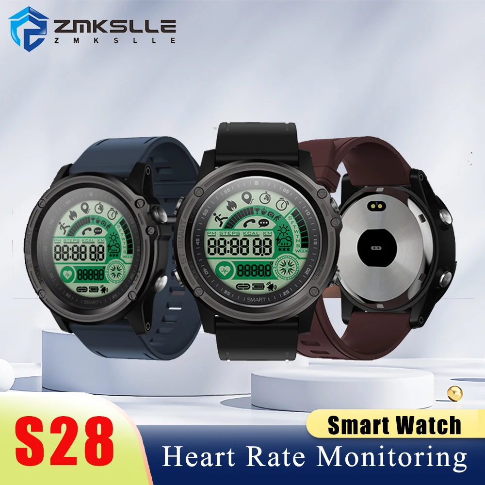 

ZMKSLLE S28 Smart Watch Bracelet Waterproof Heart Rate Monitoring Fitness Tracker Long Standby Pedometer Band,Sport Smartwatch