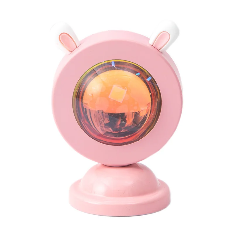 

Mini Cartoon Sunset Lamp Led Projector Night Light Living Room BarCafe Shop Background Wall Decoration Lighting For Photographic