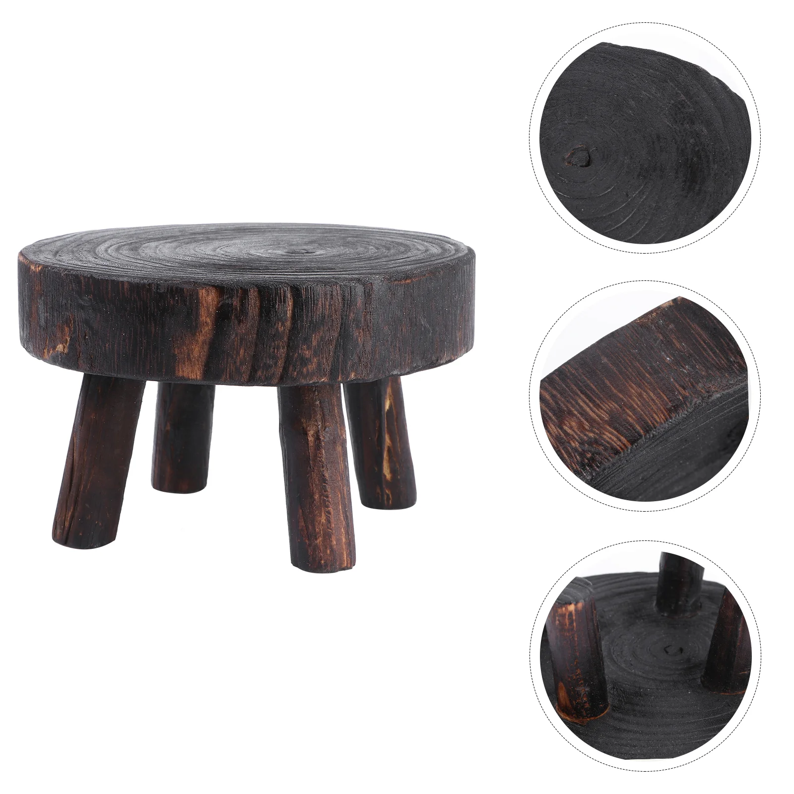 

Shelf Decorative Flowerpot Holder Stool Shaped Candlestick Vase Rack Decoration Wood Pedestal Stand