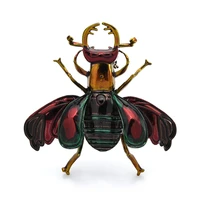 wulibaby big insects brooches for women men enamel animal causal party brooch pin gifts