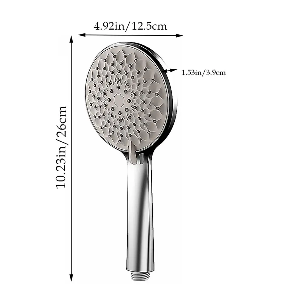 

Bath Shower Head 6 Function And Rain Shower Head High Pressure And 1.5-2m Hose+Holder Filter For Water Bathroom Spa Nozzle Black