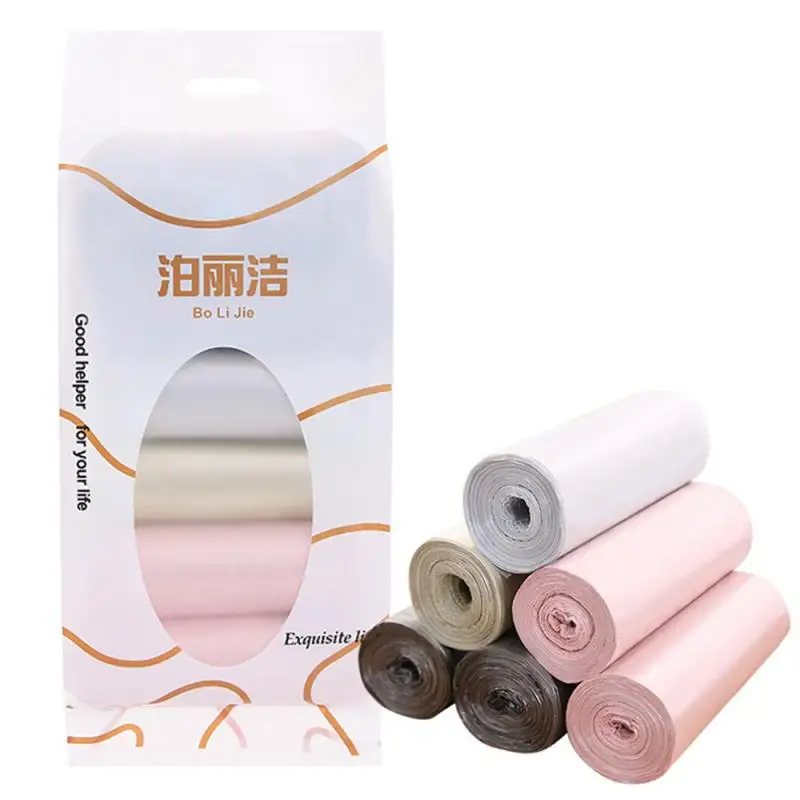 

6 Rolls 120 PCS Household Disposable Kitchen Storage Garbage Bags Color Kitchen Bathroom Household Plastic Bags