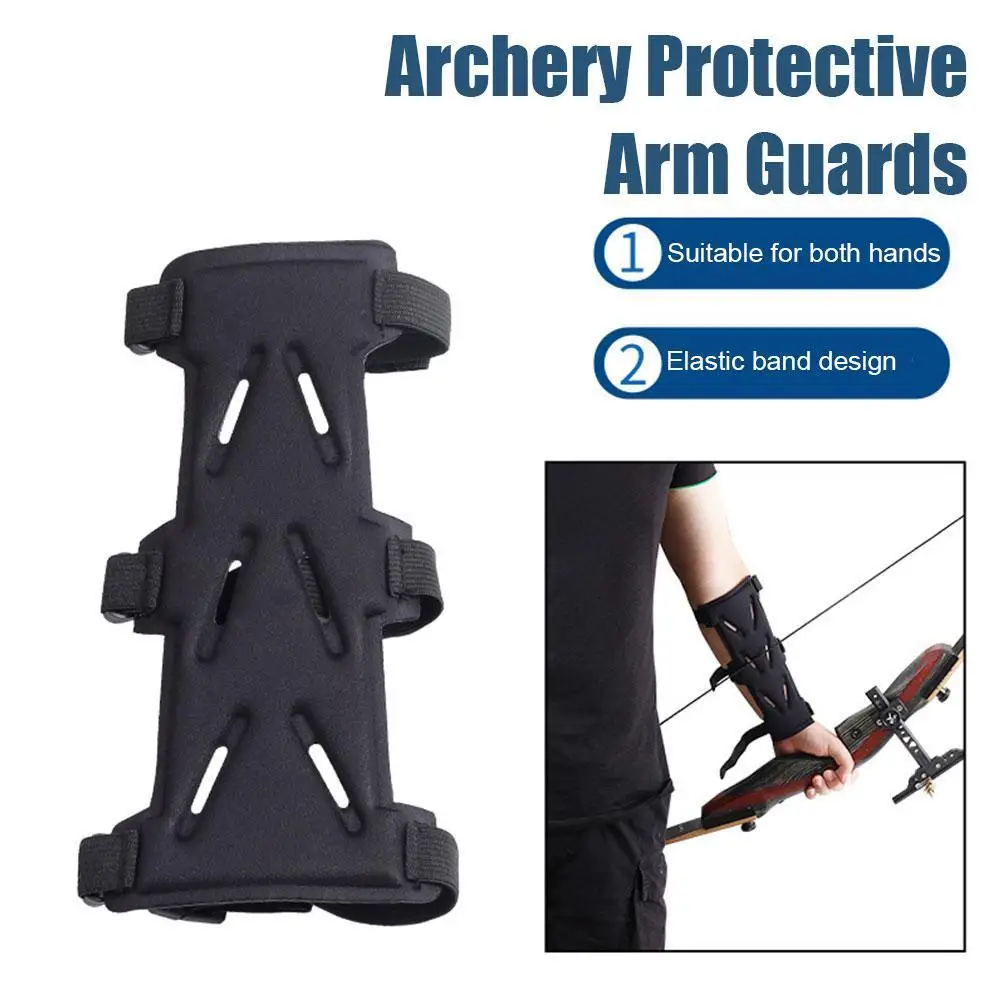 

Archery Arm Guard Adjustable Wrist Arm Protector with 3-Strap Buckles Lightweight for Archer Hunter Hunting Target Shooting I4Z7