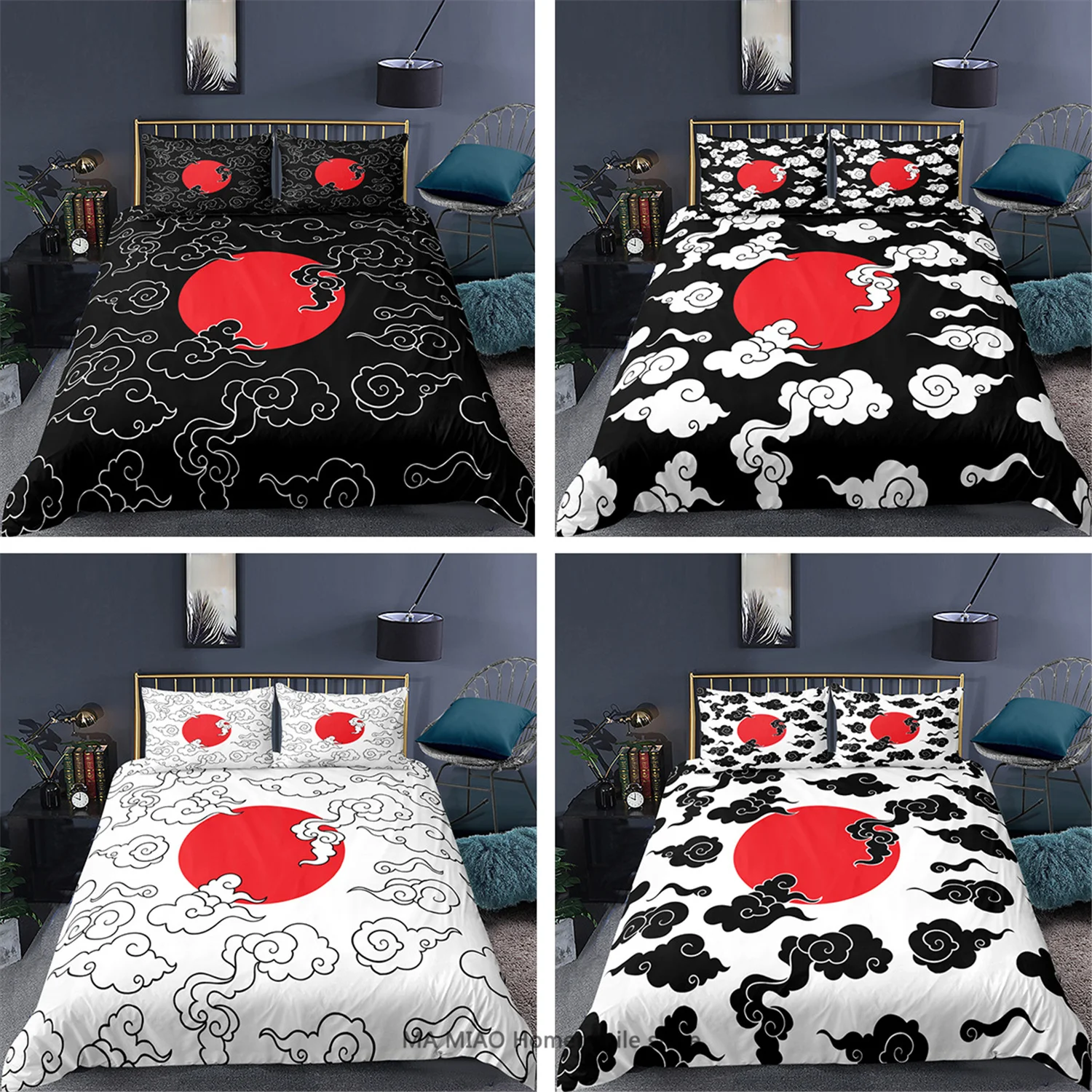 

Narutoes Three-piece Bedding Set Soft Microfiber Cartoon Animation Duvet Cover Set Queen 220x240 Beddibgs Comforter Quilt Cover