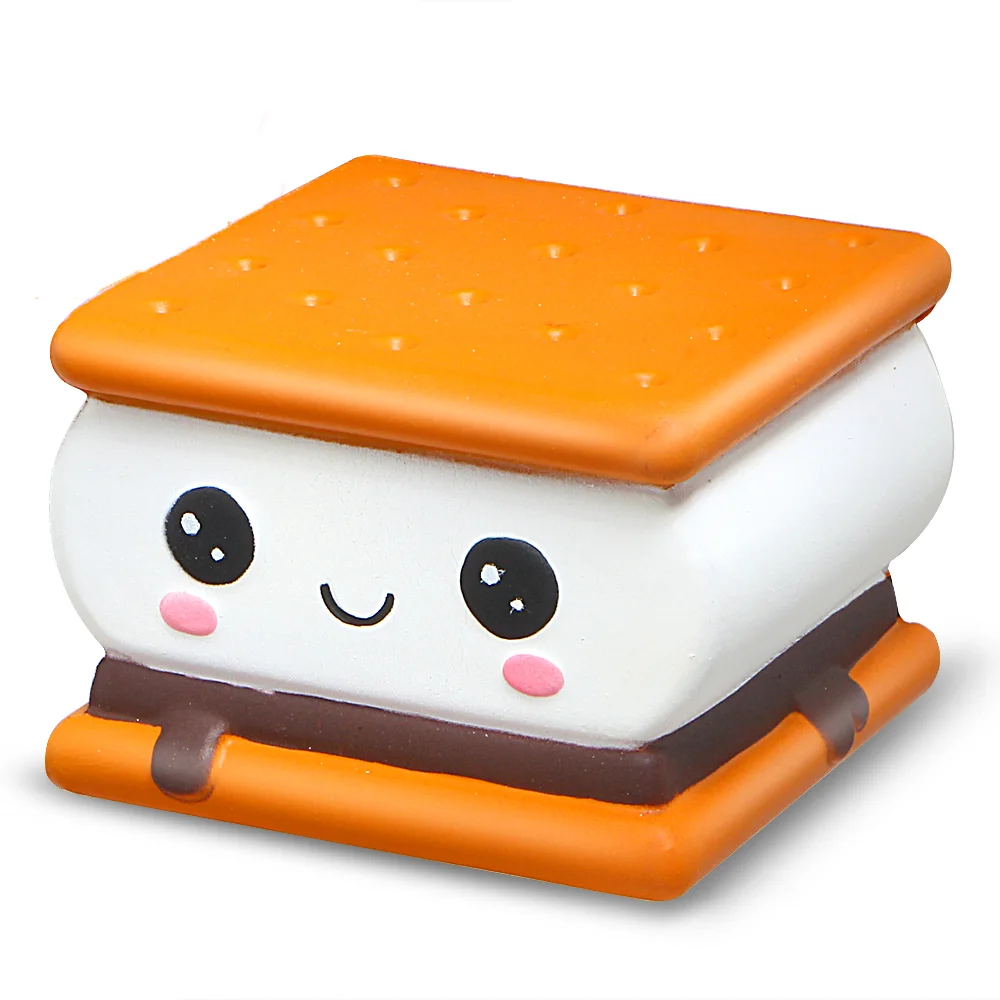 

1Pcs Cute Sandwich Cookies Slow Rebound Squeeze Toy Soft Cute Waffles Healing Fun Autistic Children Sensory Toys Cookies