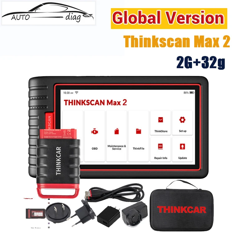 THINKCAR Thinktool ThinkScan Max 2 сканер OBD2 THINKCAR ThinkScan Max автомобильный диагностический инструмент DPF IMMO CANFD протокол кодирования ECU