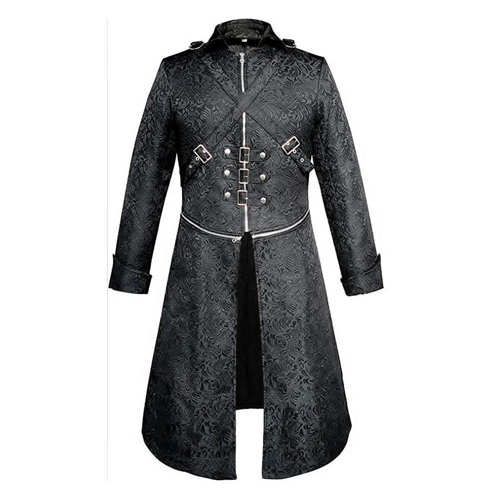 

Medieval Vampire Cosplay Costume for Men Gothic Steampunk Jacket Adult Man Female Cosplays Outfits Halloween Carnival Party Suit