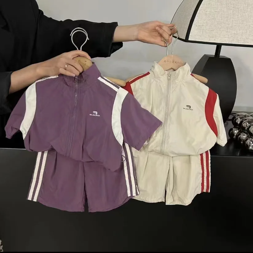 

Childrens Set 2023 Summer New Boys and Girls Outdoor Sports Sun Protection Baby Korean Edition Casual Versatile Two Piece Set