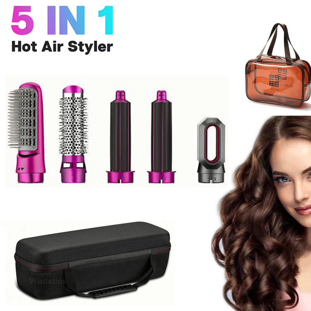 5 in 1Kit One Step Hair Dryer Brush Set Hot Comb Professional Electric Curler Straightener Styling Tool Blow Dryer Curling Home