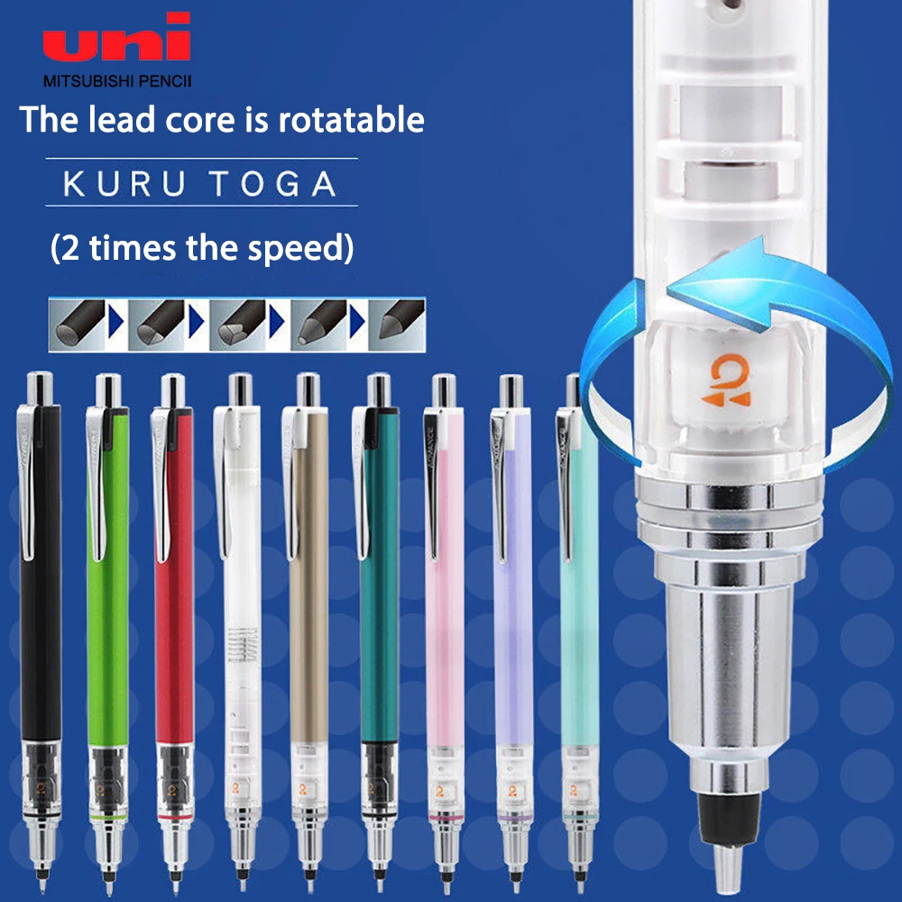 

UNI Mechanical Pencils M5-559 Lead Core Automatic Rotation Kuru Toga Low Center of Gravity Drawing Pencil 0.3/0.5mm Stationery