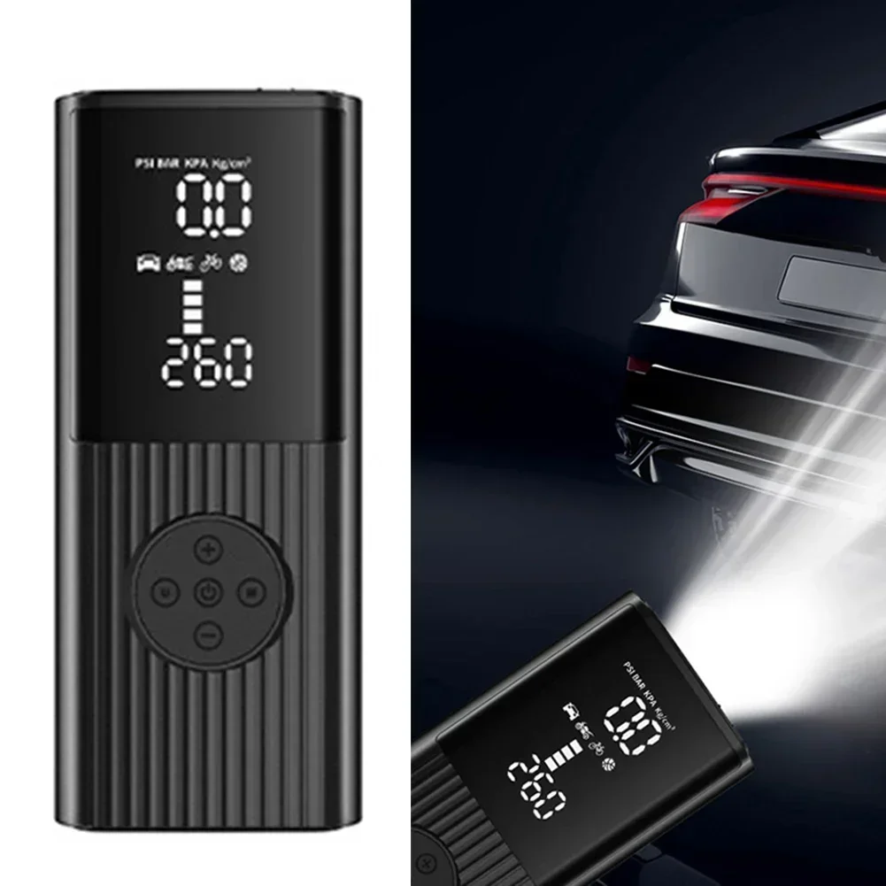 Автомобильный насос для накачивания шин портативный колесный воздушный