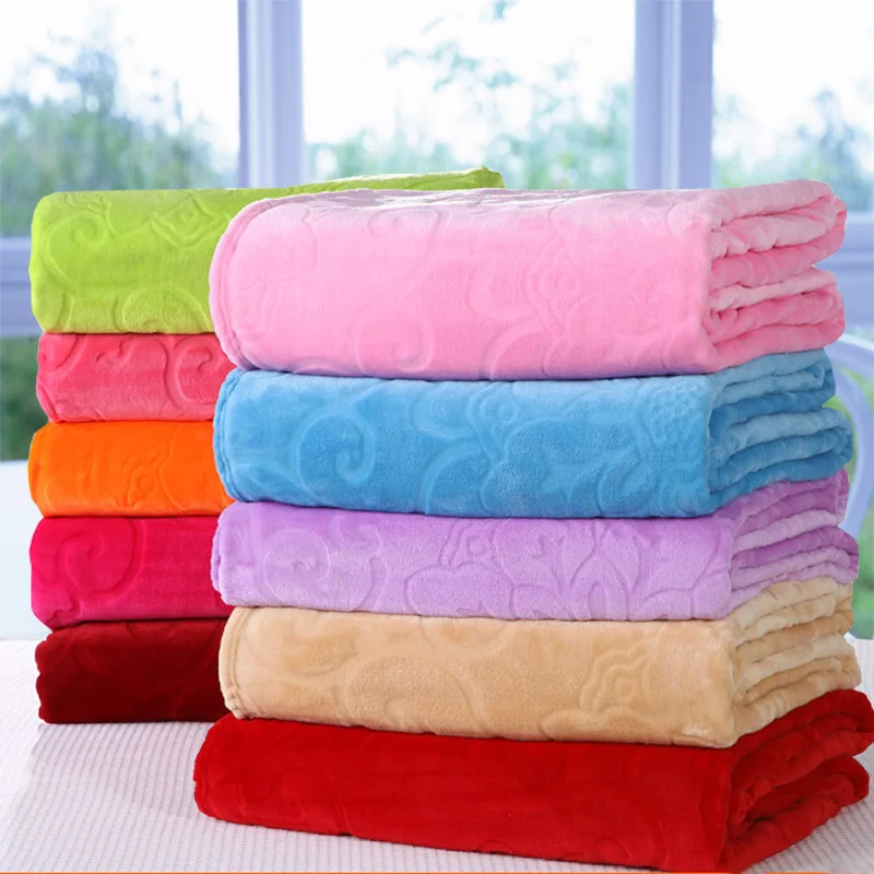 

100% High Quality Flannel Fabric Wool Warm Blanket Soft King Size Bed Single Blankets Throws For Bed/Couch/Sofa/Office/Camping