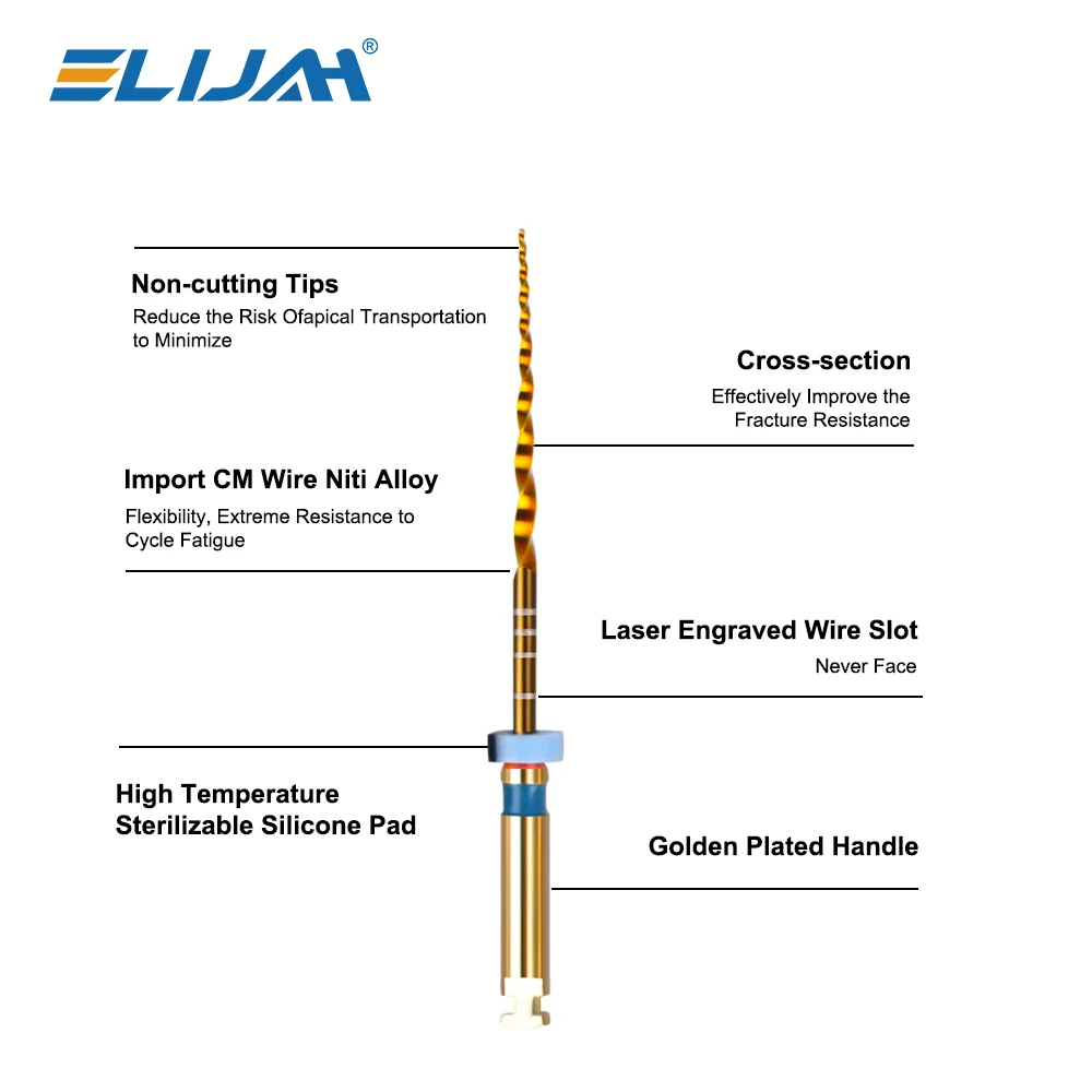 Эндодонтические файлы Pro-Taper Gold 6 шт.