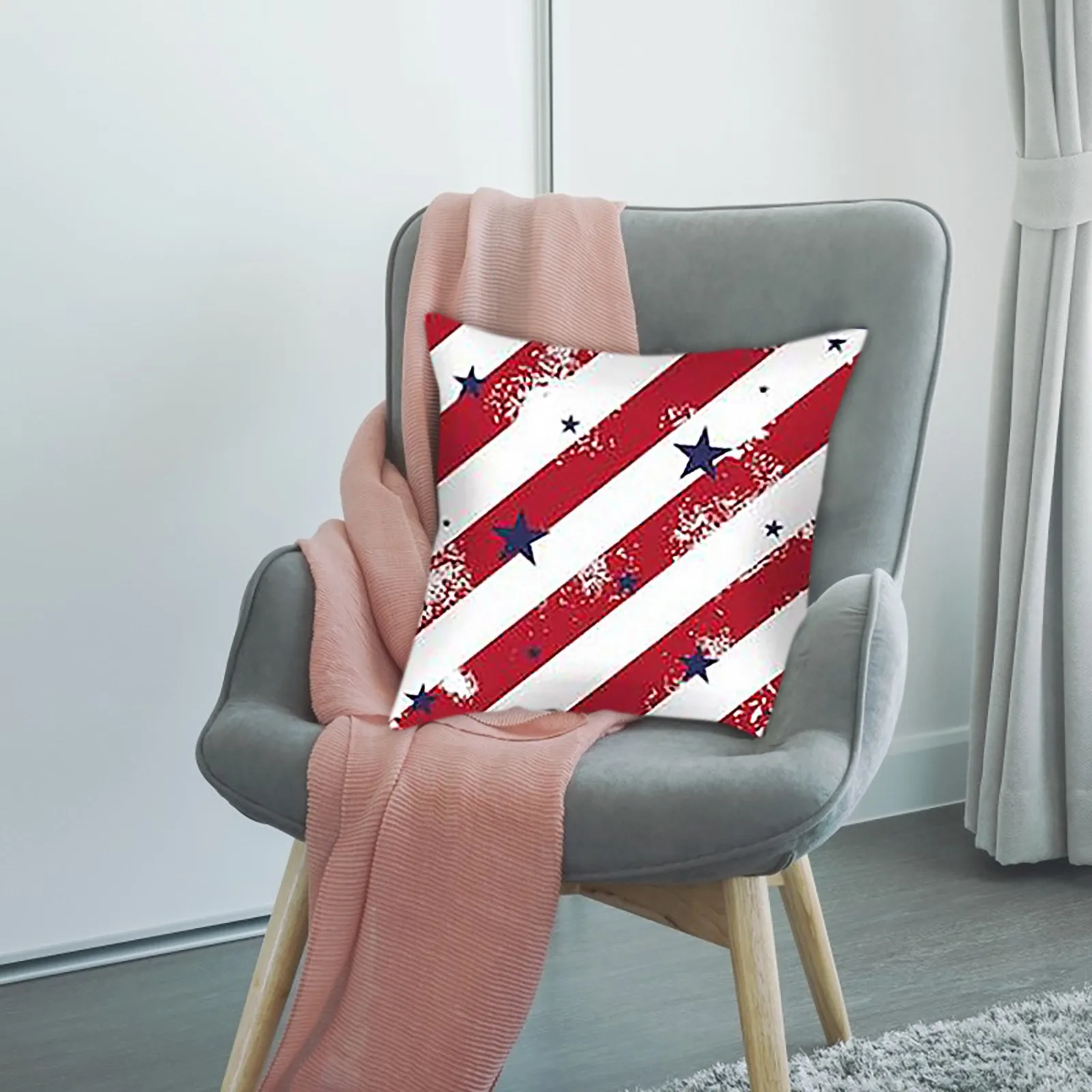

Independence Day Home Sofa Cover Decor Patriotic Pillowcase Cushion Pillowcase Silk Travel Pillow Case Cover Pillow Case Lot