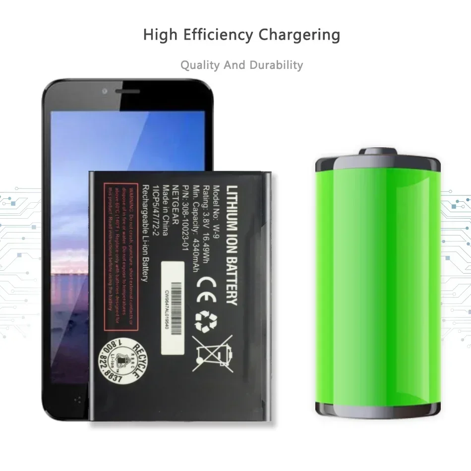 W-9 4340 мАч Сменные аккумуляторы для мобильных телефонов большой емкости NETGEAR AirCard