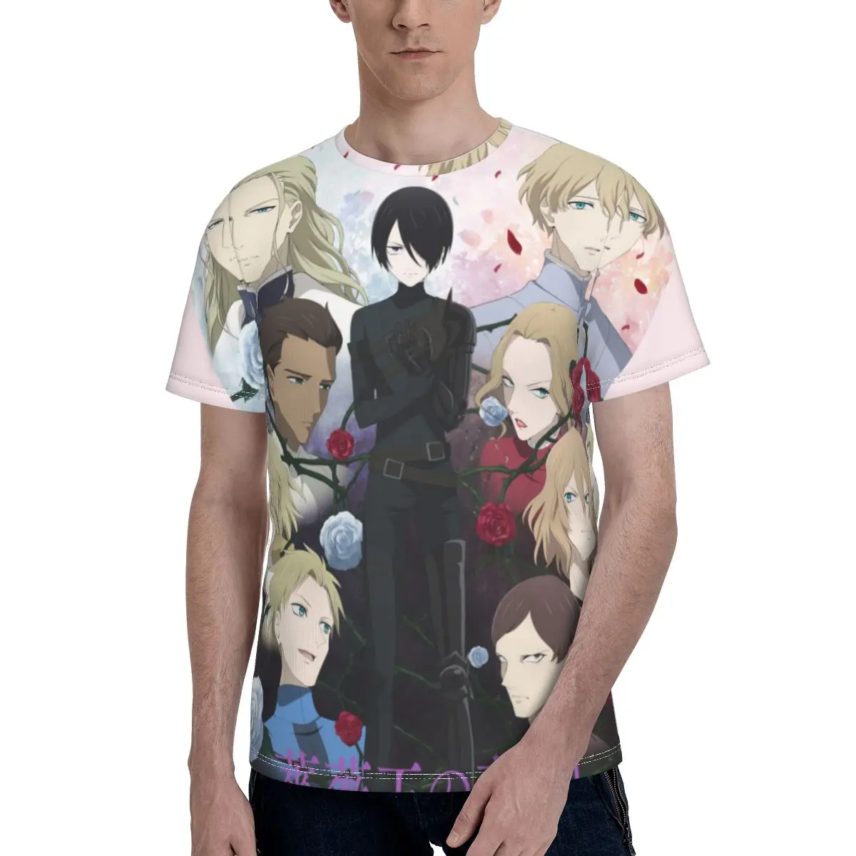 

Baraou no Souretsu Requiem of the Rose King Richard T Shirt Cosplay Anime Shirts Men Kawaii Japanese Customized Products Tshirt