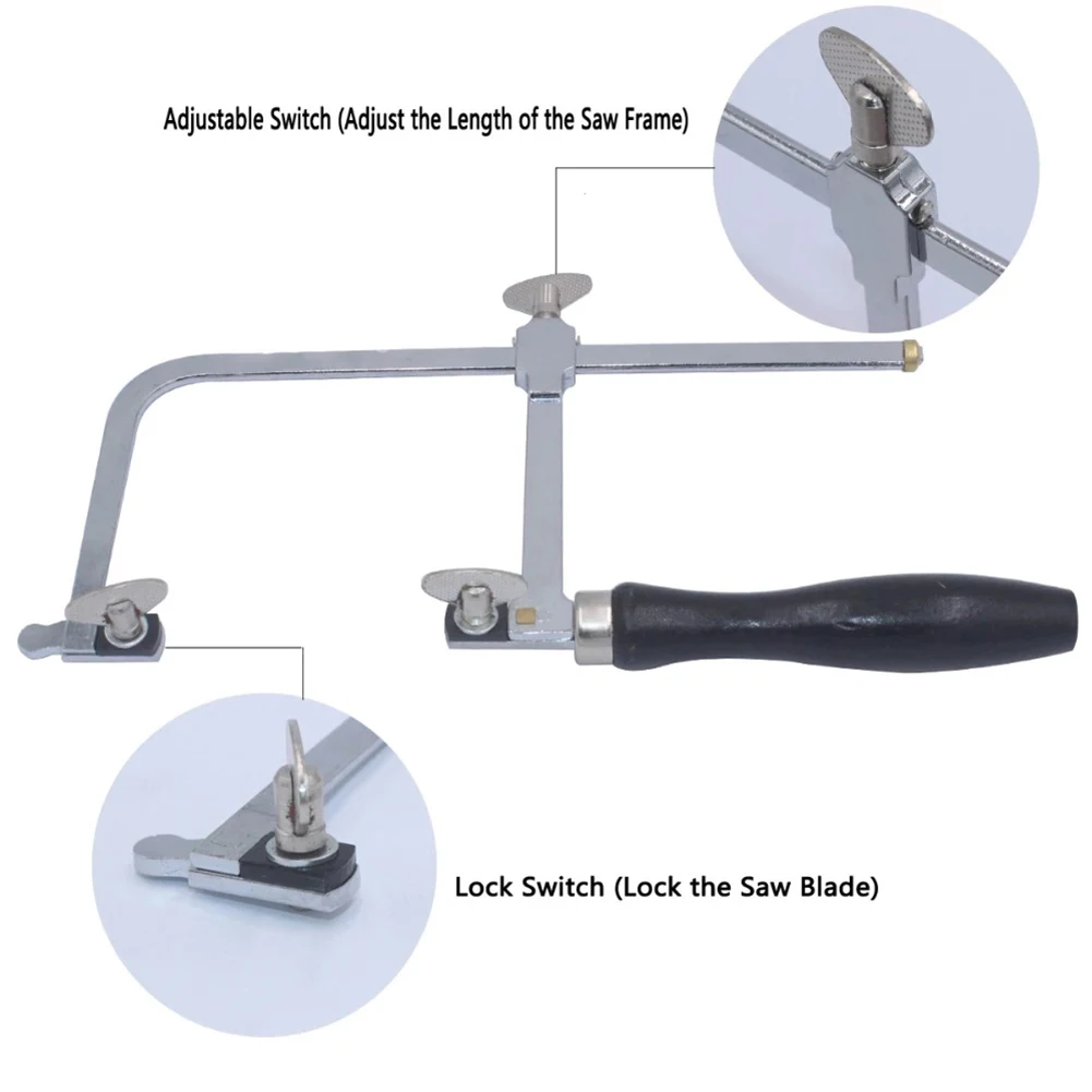 

Adjustable Mini Hand Saw U Type Jewelry Saw Pull Saw Saw Bow Wood Cutting Woodworking Pull Saw Bow Saw Power Tool