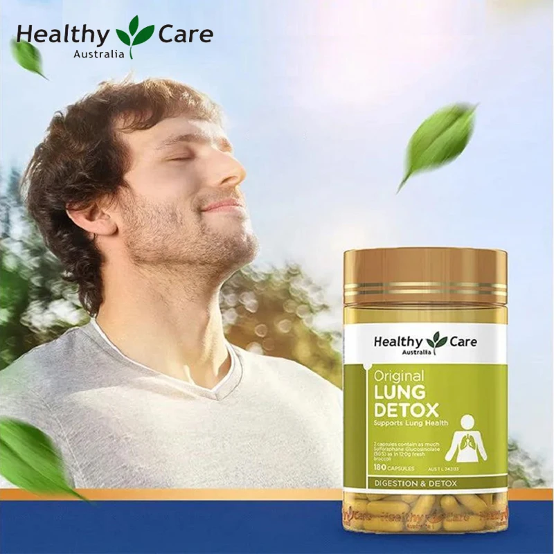 

Healthy Care Australia Original Lung Detox Supports Lung Health 180 Capsules Digestion Detox Clearing Lung Resolving Phlegm