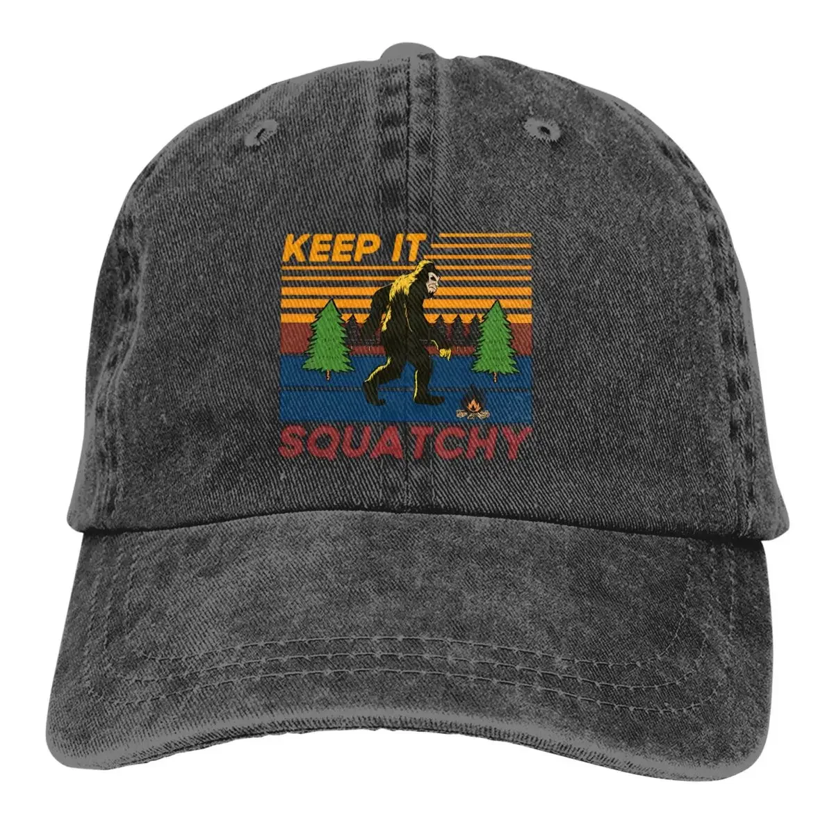 Постиранная мужская бейсболка Keep It Squatchy забавные ковбойские кепки Snapback Trucker