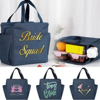 high capacity lunch bags women handbags ice cooler picnic bags insulated thermal lunch box pouch bride print food storage bag
