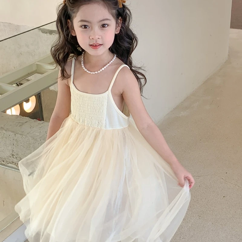

Girls' Summer Strap Dress Girls' Eugenia Princess Dress Baby Summer Dress Dress Dot Sunscreen Coat Top Clothes