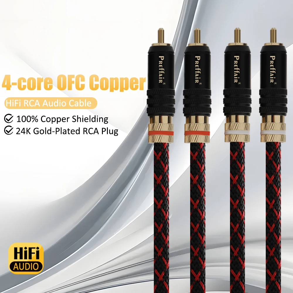 Высококачественный соединительный кабель X401 Hifi audio 5N OFC RCA удлинительный RCA-RCA с