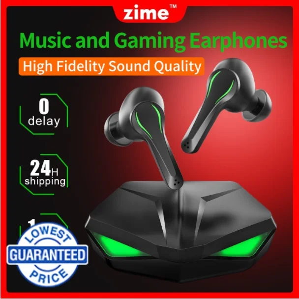

NEW [Low Latency] Zime Winner Earphone Gaming TWS Wireless Bluetooth Earphones Gaming Headphone Ultra low latency Earbuds For