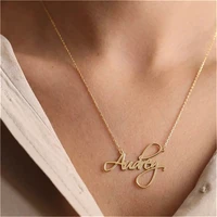 customized letter name stainless steel necklaces for women fashion personalized necklace collar jewelry gift collares para mujer
