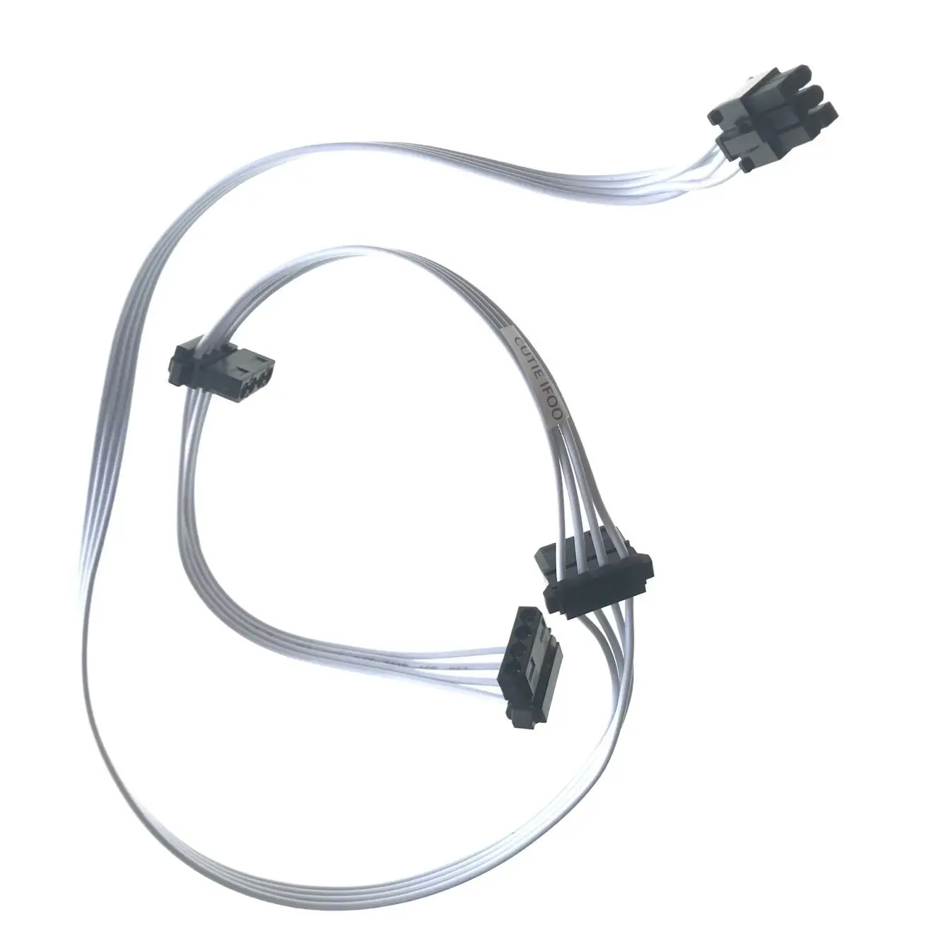 

White 6Pin To DVD Fan HDD 3 Port Molex 4Pin D Male Power Module Socket Cable For CORSAIR ATX PSU RM1000X RM750X 850X RMX Series