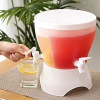 3 grid rotating cold kettle with faucet refrigerator cold water bucket water pitcher lemonade juice beverage dispenser container