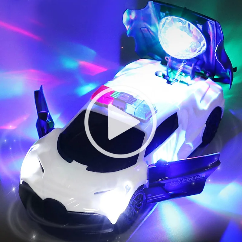 

Electric LED Light Music Dancing Deformation Rotating Car Universal Police Cars Toy Boy Child Kids Girl Christmas Birthday Gift