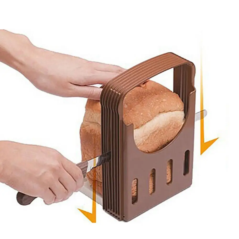 

Практичная Пластиковая Складная машина для нарезки хлеба, сэндвичей, резак, слайсер, Ломтерезка для тостов, ручное устройство