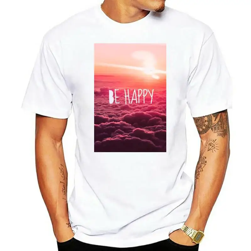 

Недорогие футболки унисекс Be Happy Tumblr, 1211 хлопок, для мужчин и женщин
