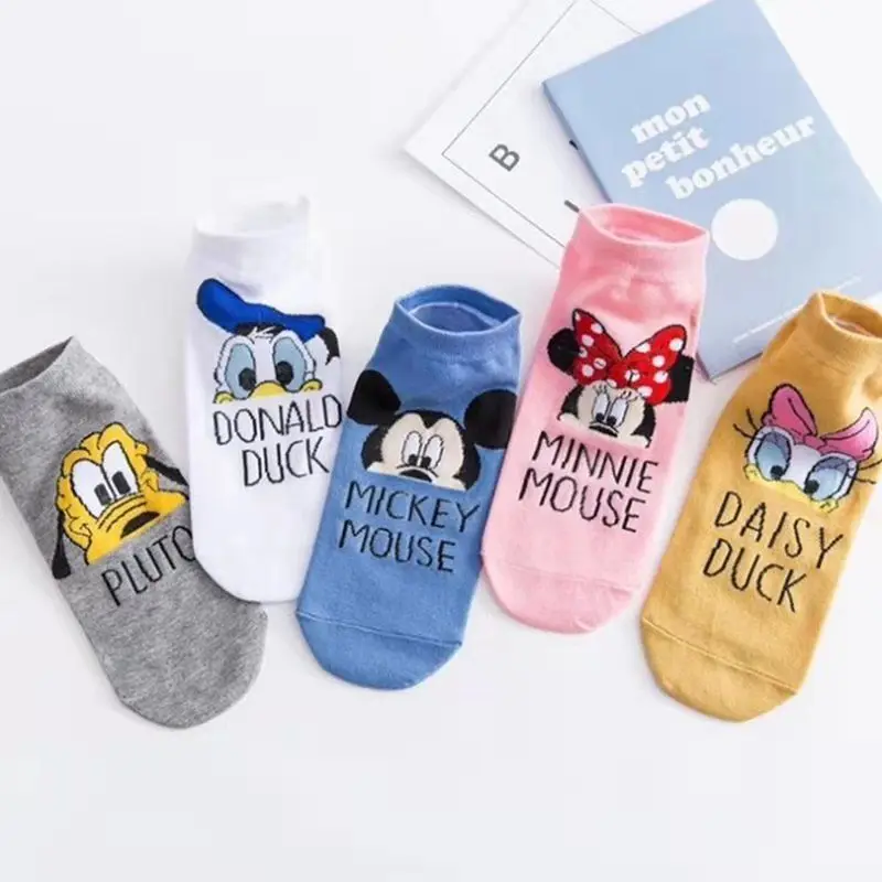 Купи Disney animation around Mickey Mouse Minnie socks cute cotton socks personalized boat socks couple socks children birthday gift за 241 рублей в магазине AliExpress