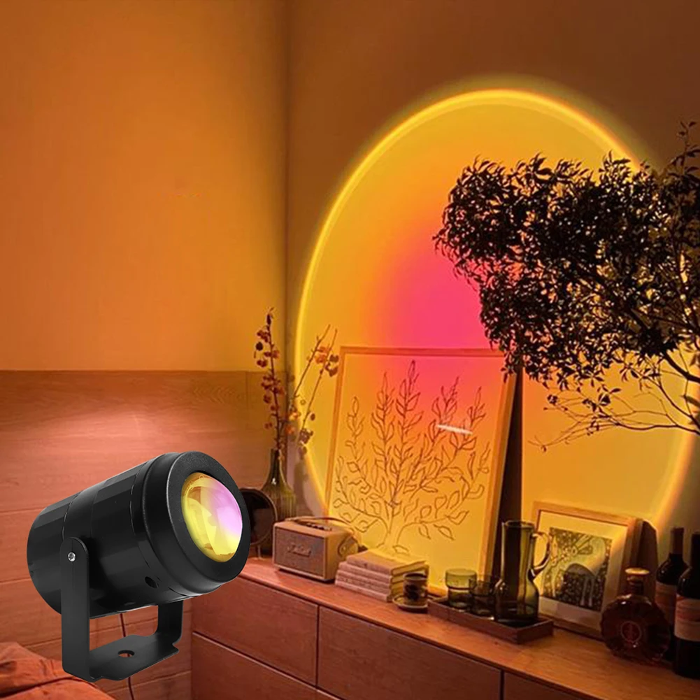 

Sunset Atmosphere LED Light USB Projector Colorful Wall Background Decor Home Coffe Shop Background Wall Decoration