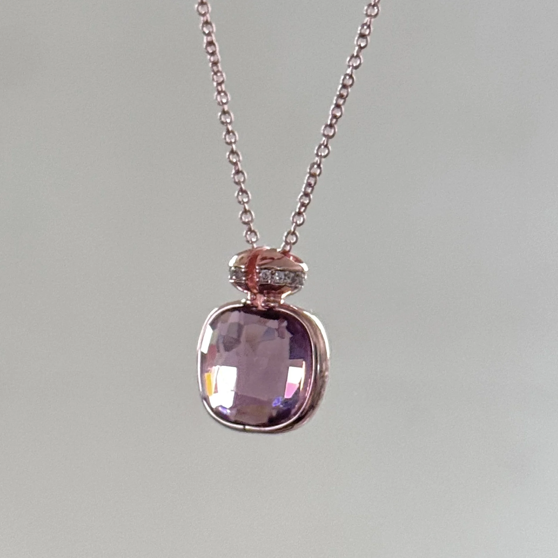 Ожерелье с подвеской Nudo для женщин инкрустация цирконом синим топазом форма