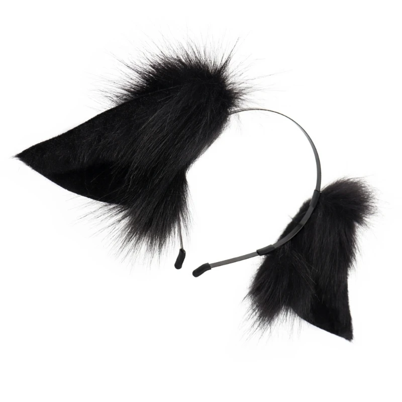 Повязка на голову с ушками лисы головные уборы обруч для волос пушистыми в стиле