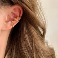 2022 fashion delicate zircon clip earrings for women without piercings geometric vintage ear cuff party jewerly gifts wholesale